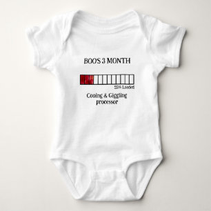 Lustiges Wasserfarben-Baby-Meilenstein-Body 3 Mo Baby Strampler