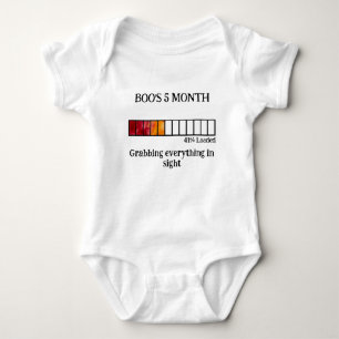 Lustiges Wasserfarben-Baby-Meilenstein-Body 5 Mo Baby Strampler