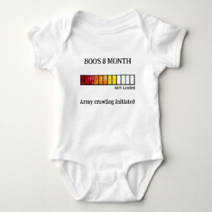 Lustiges Wasserfarben-Baby-Meilenstein-Body 8 Mo Baby Strampler