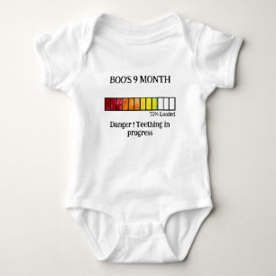 Lustiges Wasserfarben-Baby-Meilenstein-Body 9 Mo Baby Strampler