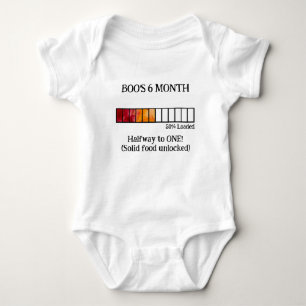 Lustiges Watercolor Baby-Meilenstein-Body 6 Mona Baby Strampler