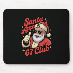 Lustiges Weihnachten 67 Santa - Retro Santa Approv Mousepad