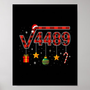 Lustiges Weihnachten 6 7 Sechs Sieben Meme Quadrat Poster