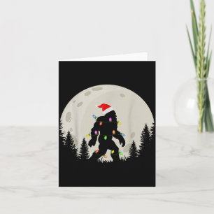 Lustiges Weihnachten Bigfoot Santa Hut Mond Sasqua Karte
