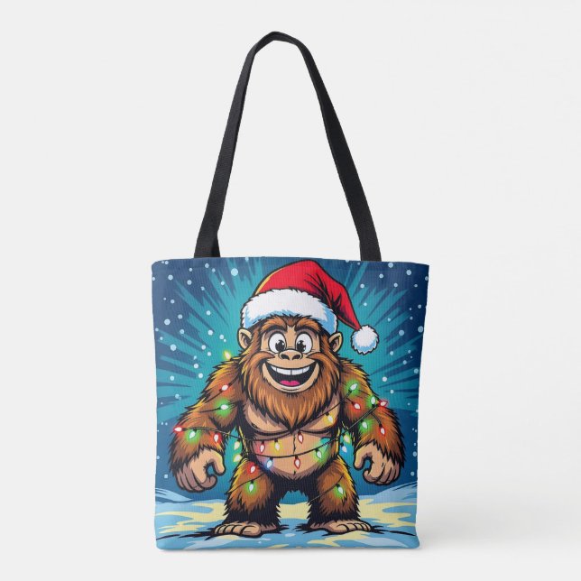 Lustiges Weihnachten Bigfoot   Tasche (Rückseite)