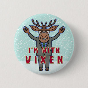 Lustiges Weihnachten bin ich mit Vixen-Ren-Wahl Button