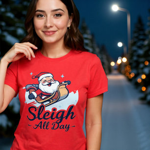 Lustiges Weihnachten den ganzen Tag T-Shirt