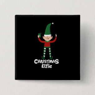 Lustiges Weihnachten Elfie Button