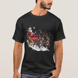 Lustiges Weihnachten Französische Bulldogge Hunde T-Shirt
