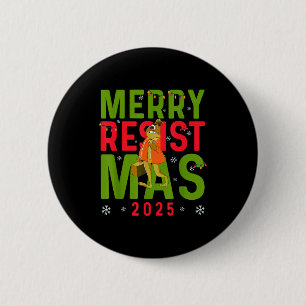 Lustiges Weihnachten Frohes Resistmas 2025 Portlan Button