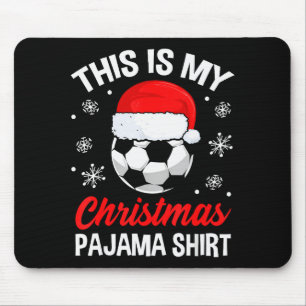 Lustiges Weihnachten Fußball-Schlafanzug Herren Mousepad