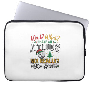 Lustiges Weihnachten Hund Attitude Zitat Vintage-S Laptopschutzhülle