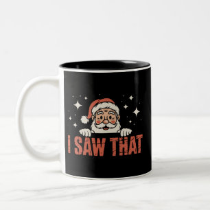Lustiges Weihnachten Ich sah, dass Santa Claus Xma Zweifarbige Tasse