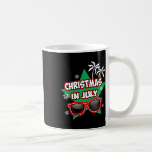 Lustiges Weihnachten im Juli Santa Claus Sommerfer Kaffeetasse