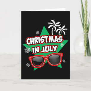 Lustiges Weihnachten im Juli Santa Claus Sommerfer Karte