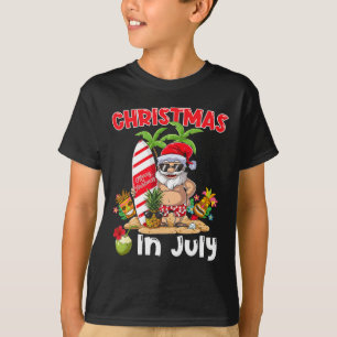 Lustiges Weihnachten im Juli Santa Surft Sommer Ti T-Shirt