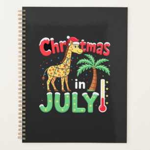 Lustiges Weihnachten im Juli-Shirt Santa Giraffe P Planer