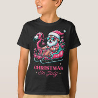 Lustiges Weihnachten im Juli Sommer Santa Flamingo