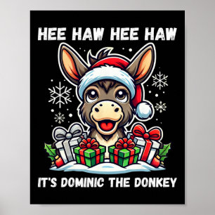 Lustiges Weihnachten Italienischer Weihnachts-Esel Poster