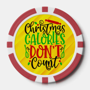 Lustiges Weihnachten Kalorien zählen nicht Design Pokerchips
