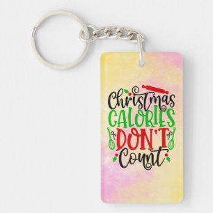 Lustiges Weihnachten Kalorien zählen nicht Design Schlüsselanhänger
