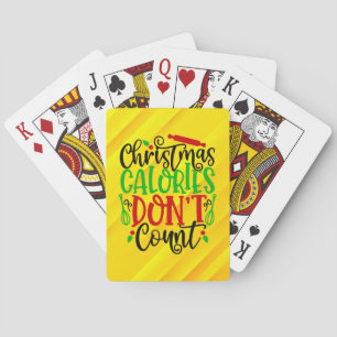 Lustiges Weihnachten Kalorien zählen nicht Design Spielkarten