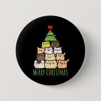 Lustiges Weihnachten Katzenliebe-Shirt _ Süße Katz Button