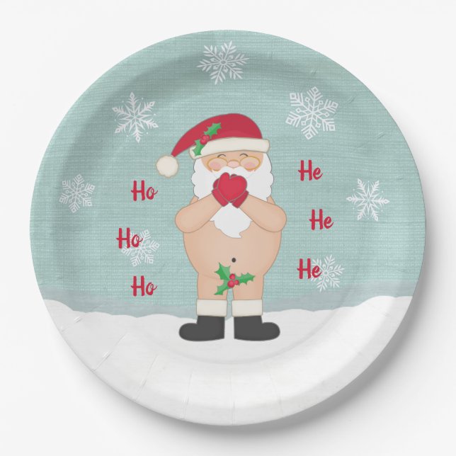 Lustiges Weihnachten niedliche kundenspezifische Pappteller (Vorderseite)