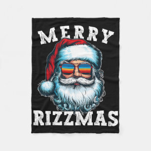 Lustiges Weihnachten Rizz Meme Frohe Rizzmas Für T Fleecedecke