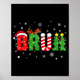 Lustiges Weihnachten Rot Kariert Teens Jungen Kind Poster