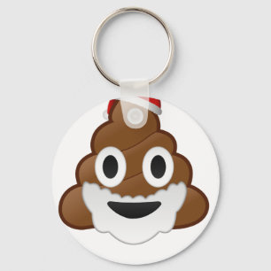 Lustiges Weihnachten Sankt kacken Emoji Schlüsselanhänger