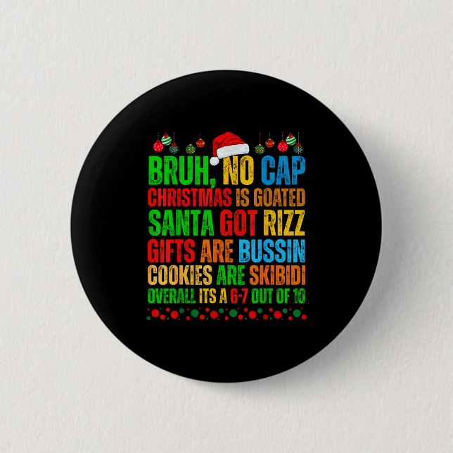 Lustiges Weihnachten Schule Generation Alpha Gen A Button (Vorderseite)