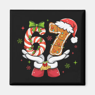 Lustiges Weihnachten Sechs Sieben 6 7 Meme Gen Alp Magnet