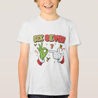 Lustiges Weihnachten Six Seven Grüner Monster Feie Tri-Blend Shirt