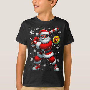 Lustiges Weihnachten Softball Cooler Santa Claus 6 T-Shirt