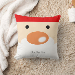 Lustiges Weihnachten Süße Minimal Santa Gesicht Kissen