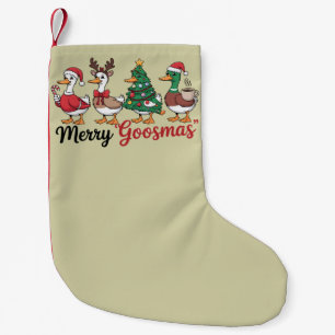 Lustiges Weihnachten Süße Xmas Gans Santa Kleiner Weihnachtsstrumpf