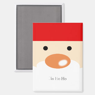 Lustiges Weihnachten Süßes Minimal Santa Gesicht Magnet