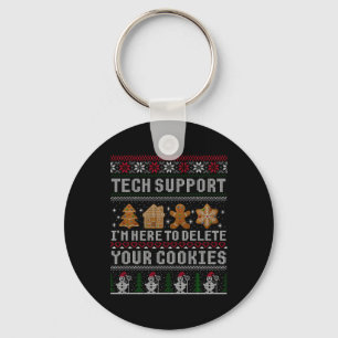 Lustiges Weihnachten Tech Support Computer T-Shirt Schlüsselanhänger