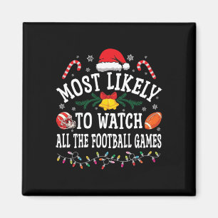 Lustiges Weihnachten Wahrscheinlich alle Footballs Magnet