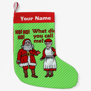 Lustiges Weihnachten Weihnachtsmann u. Kleiner Weihnachtsstrumpf