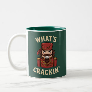 Lustiges Weihnachten What's Crackin' Nussknacker X Zweifarbige Tasse