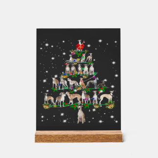 Lustiges Weihnachten Whippet-Hundefreunde Geschenk Acrylschild