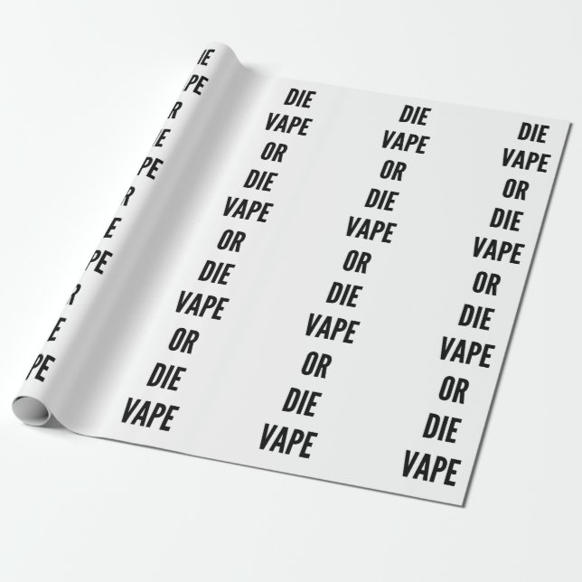 Lustiges Weihnachtenvape oder die vaping Dampf Geschenkpapier (Ungerollt)