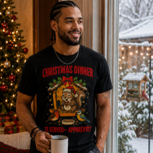 Lustiges Weihnachts-Dinner-Eichhörnchen-T-Shirt T-Shirt