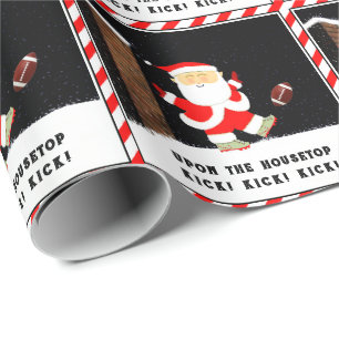 Lustiges Weihnachts-Football-Geschenk Geschenkpapier