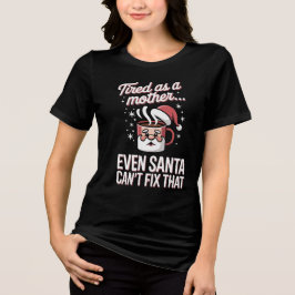 Lustiges Weihnachts-Mom-Shirt mit Kaffeethema Tri-Blend Shirt