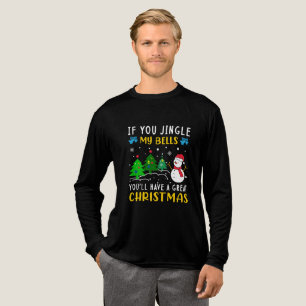 Lustiges Weihnachts-T-Shirt – Freches 'Läute meine Tri-Blend Shirt