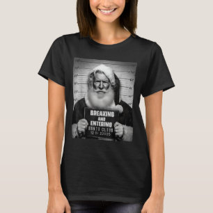Lustiges Weihnachts-T-Shirt von Santa beim Einbruc T-Shirt