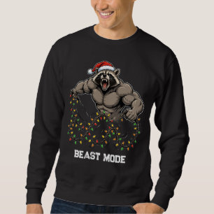 Lustiges Weihnachts-Waschbär-Gym-Shirt - Frohes Li Sweatshirt